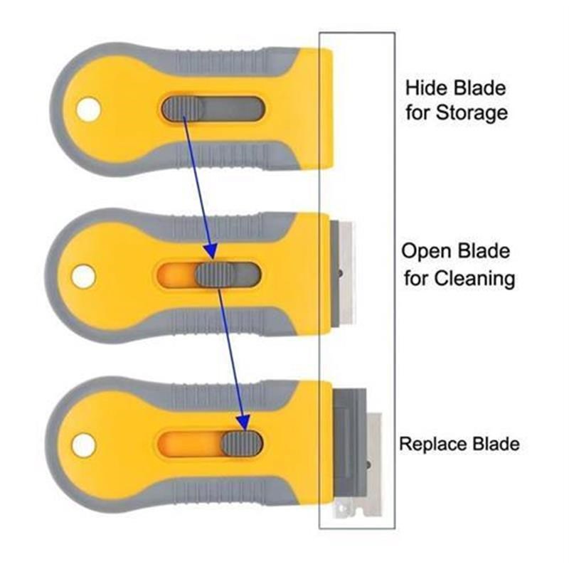 Glue Removal Blade Glass vOven Razor Scraper Plastic Handle