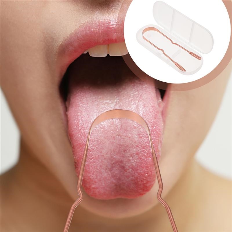 Tongue Scraper lCleaner Brush Oral Mouth Copper Scrapers Too