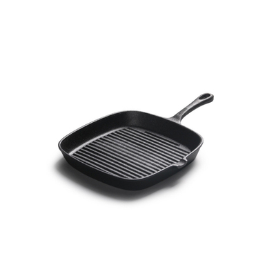24cm Cast Iron Steaqk Grill Frying Pan Dish Uncoated Western