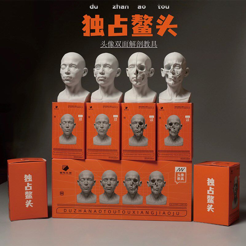 一个装任选 头头是道石膏头像模具教具美术写生小型雕塑素描人像