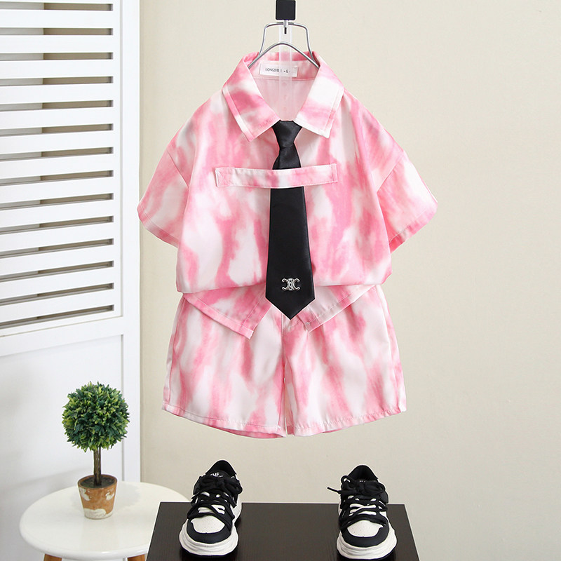 男童夏装西装套装2025新款儿童装夏季小西服宝宝礼服男孩英伦衣服