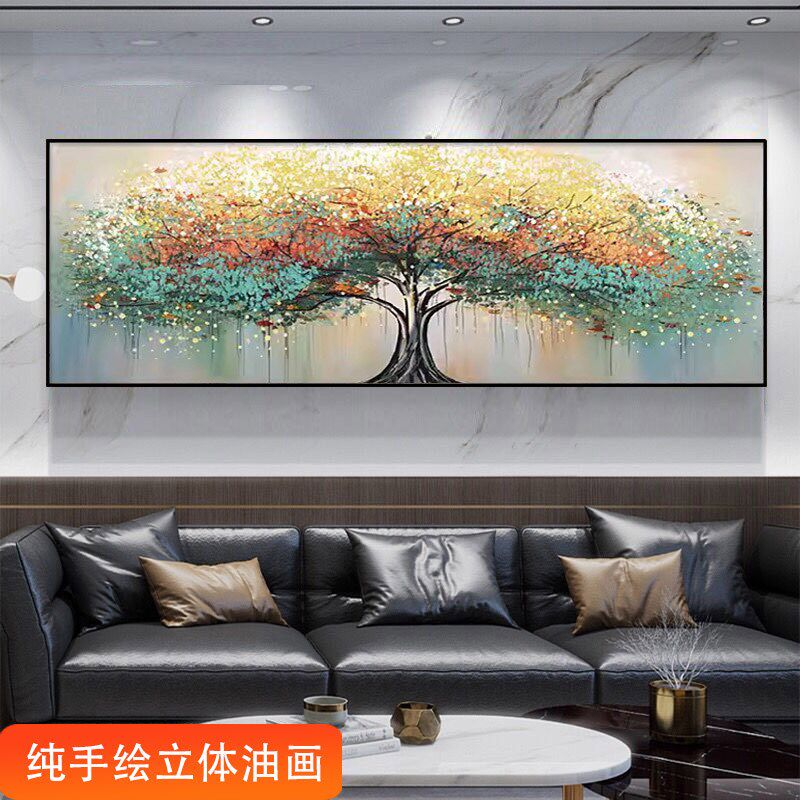 手绘立体油画 画客厅挂画 画大芬村装饰画 画大气沙发背景墙壁画