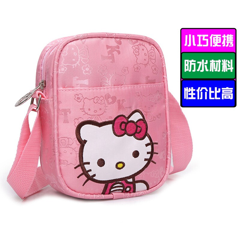 儿童单肩包粉红色女孩幼儿斜挎包宝宝生日礼N品包牛津布防水小方