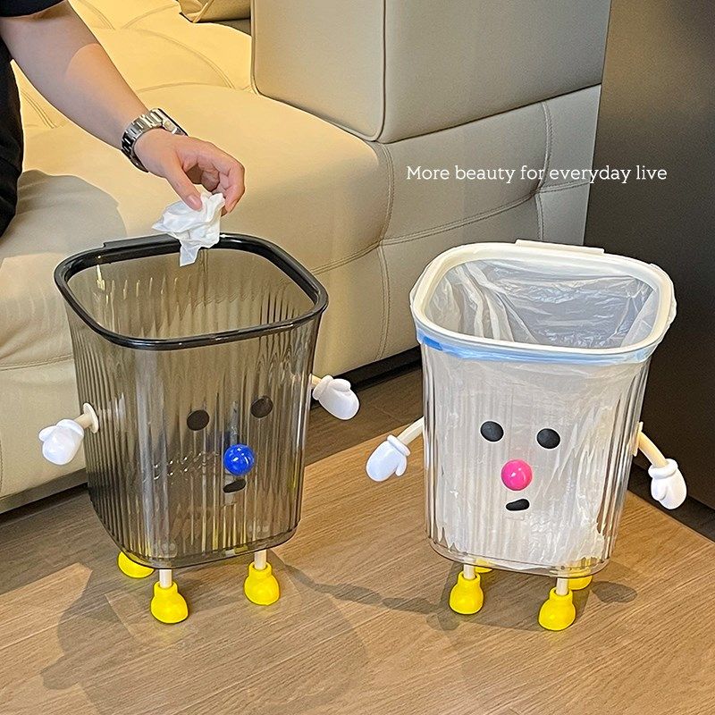 卡通创意垃圾桶家用新款客厅卧室厨房厕所大号高颜值可爱卫生桶
