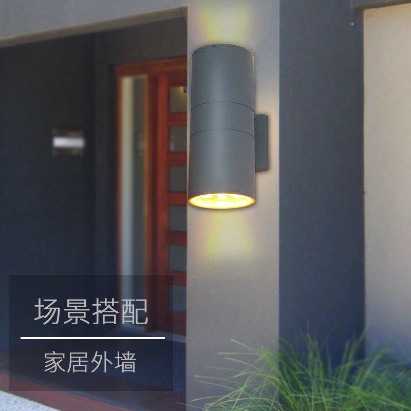 走廊灯led双头酒店室外外墙户外防水壁灯别墅庭院围墙上下照射灯