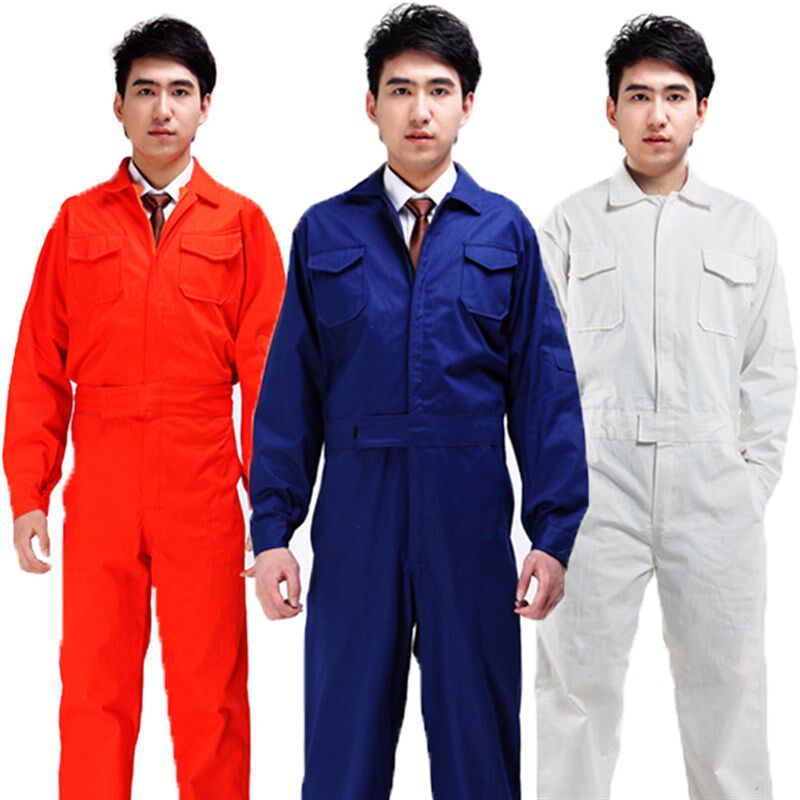 工作服男汽修套装女夏季劳保工作服纯棉连体服长袖纯棉工装船员服
