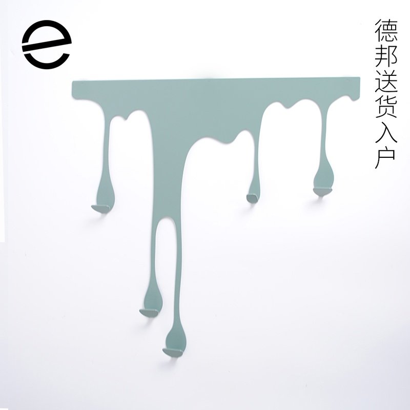 易家居创意简约门后挂衣钩水滴铁艺壁挂玄关衣帽挂钩钥匙钩雨伞钩