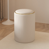 可收纳储物梳妆圆凳化妆台凳子换鞋 轻奢客厅沙发茶台凳家用小凳子