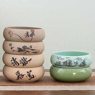 茶洗大号特大笔洗水盂水洗缸茶碗陶瓷功夫茶具配件茶道零配家用
