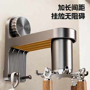 挂架墙上厨具收纳架子 厨房旋转八爪挂钩吸盘置物架锅铲勺子壁挂式