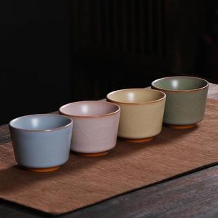 汝窑主人杯单杯开片大号个人专用茶杯陶瓷品茗杯功夫茶具茶盏家用