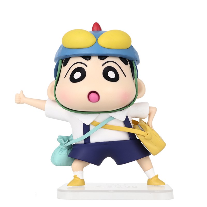 蜡笔小新手办点赞比耶可爱动漫公仔模型机箱摆件礼物毕业礼物纪念