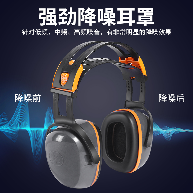 隔音耳罩耳机防噪音耳机降噪工业防吵睡觉打呼噜降噪射击防护睡眠