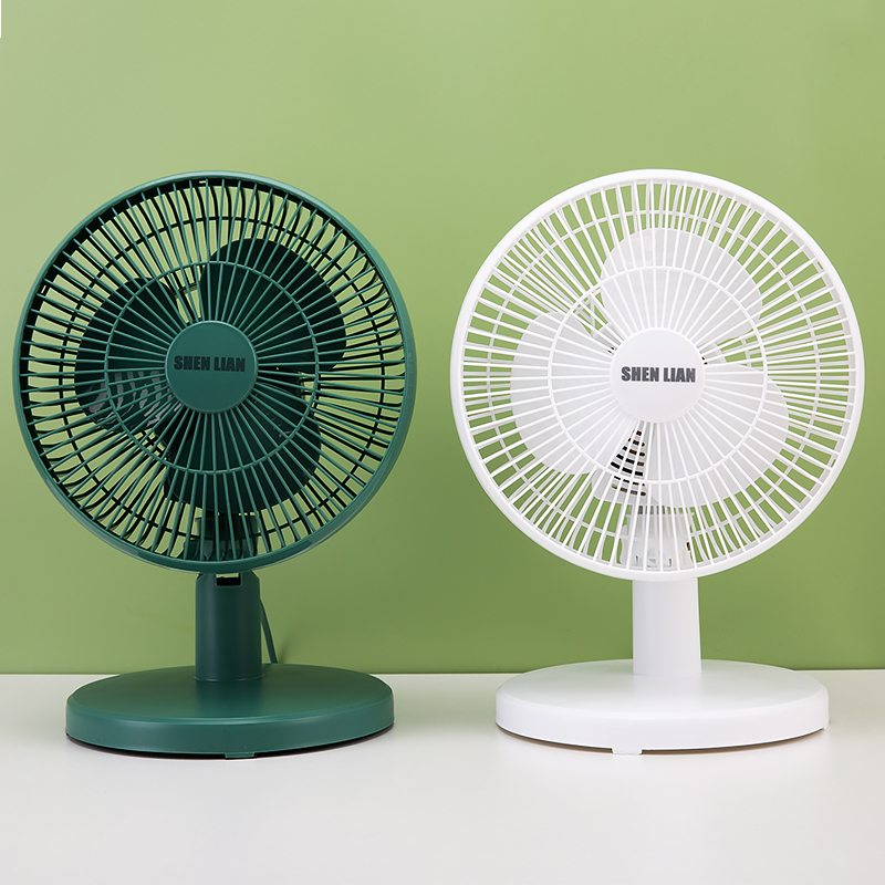 摇头电风扇学生宿舍床上家用台式小型电扇办公室小风扇静音大风力