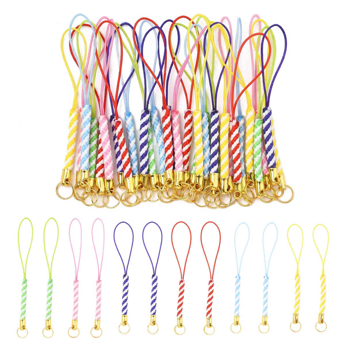 彩色尼龙绳编织半成品手机挂绳吊坠挂绳本命年男女情侣款饰品挂饰