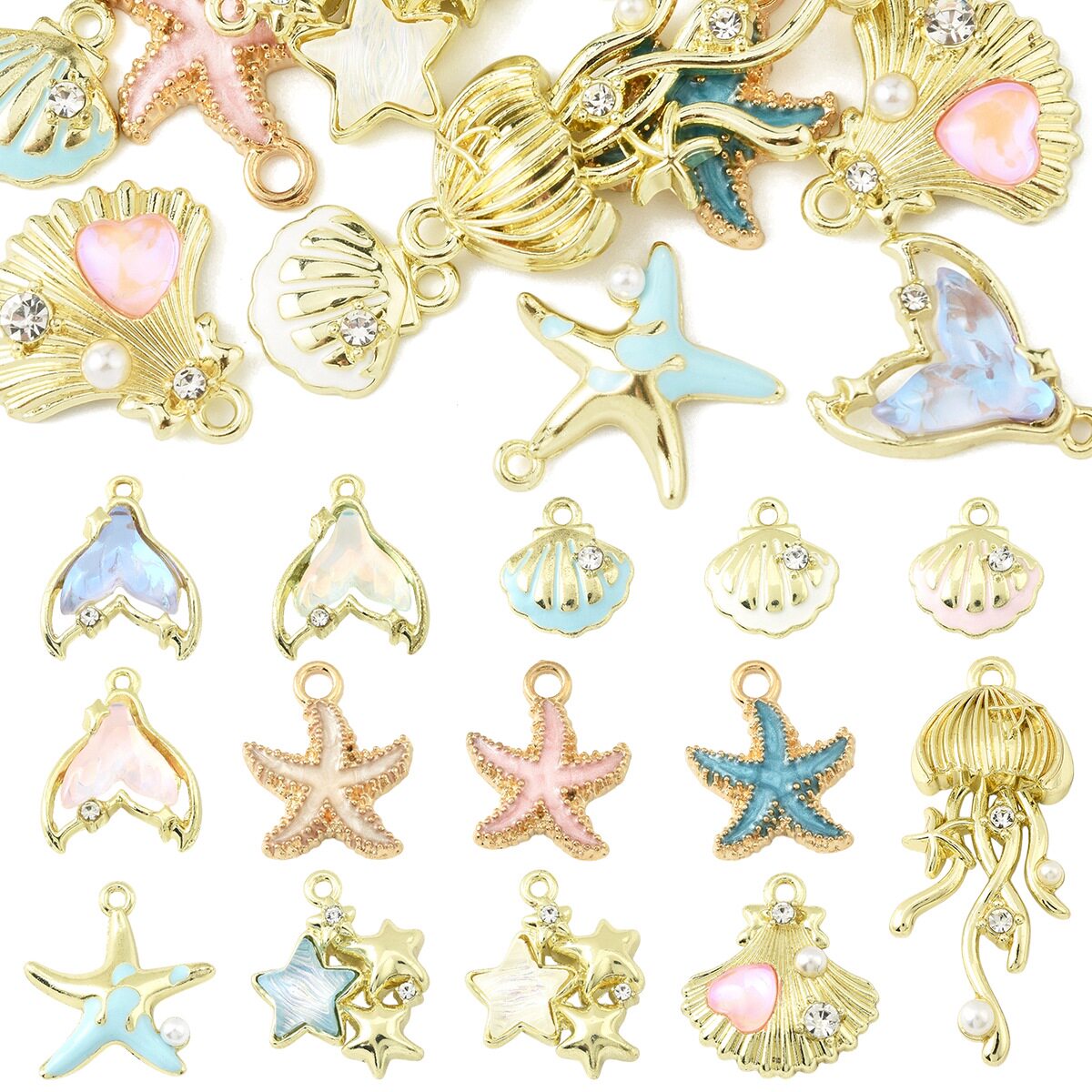海洋风合金生物吊坠DIY饰品