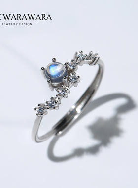 BOXWARAWARA原创设计月光石戒指