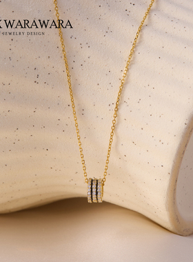 银镀金锁骨链女吊坠项链高级感