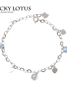 BOXWARAWARA原创灰月光银手链女