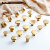 法式 轻奢实心黄铜柜门拉手现代简约金色圆球单孔柜子橱柜抽屉把手