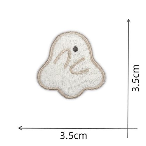 小号个性卡通幽灵刺绣贴补丁贴羽绒服包包ipad壳diy装饰自粘布贴