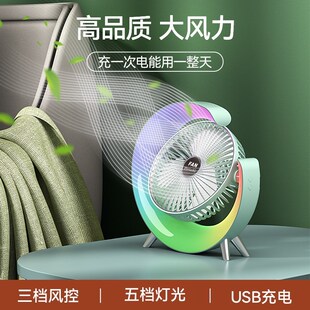 USB小型充电便携学生宿舍办公室桌面家用静音大风力网红小风扇