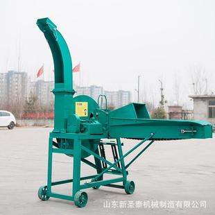 青储秸秆饲料铡草机视频牛场养殖青储铡草机高喷型秸秆切断机现货