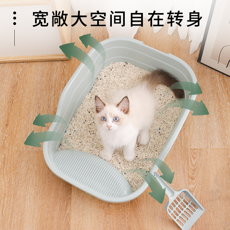 猫砂盆超大号全封闭猫厕所全开放防外溅猫沙盆子小号一体猫咪用品