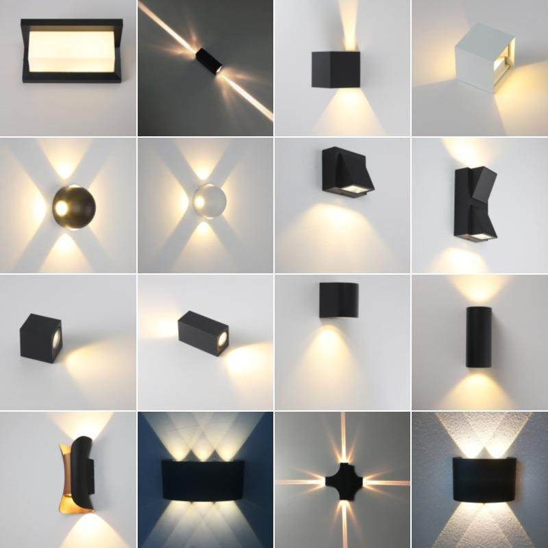 户外壁灯防水双头铝材室外别墅大门外墙灯阳台十字墙壁灯