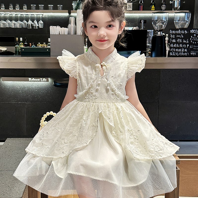 女童夏季连衣裙2025新款儿童汉服国风中式旗袍公主裙夏装女孩裙子