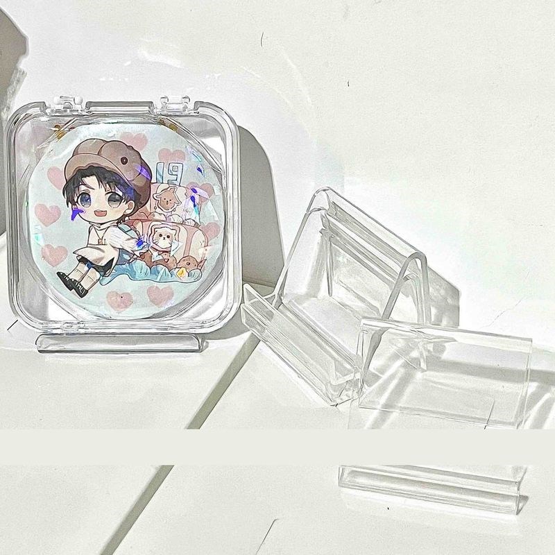 流麻展示架摆件流麻保护套谷子展示架小卡展示透明吧唧色纸展示架