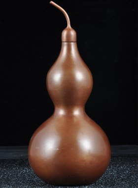 紫铜葫芦摆件开盖空心招财葫芦风水摆设家居客厅酒柜电视柜装饰品