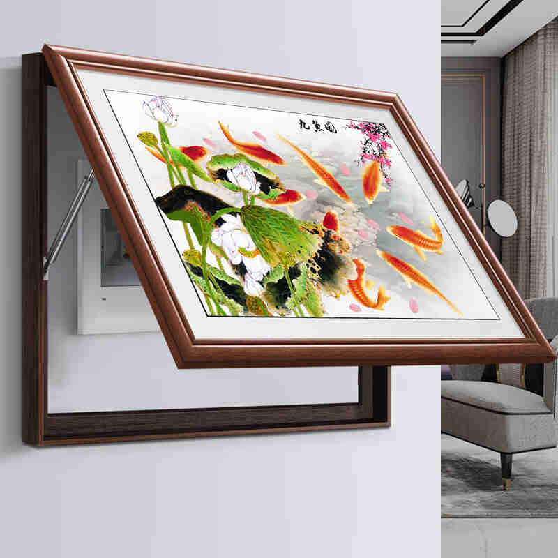 速发绘扬b配电箱遮挡壁画电表箱装饰画免打孔液压上翻客厅总闸总