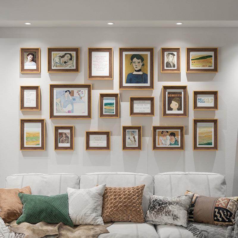 相框挂墙组合18框照片墙免打孔5710寸装饰客厅挂件装裱画框