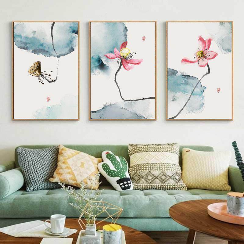 新中式现代简约二十四节气版画水墨中国风挂画卧室客厅民宿装饰画