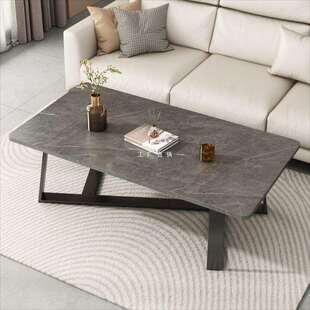 茶几桌客厅家用小户型桌子2025新款办公室岩板轻奢现代感茶桌