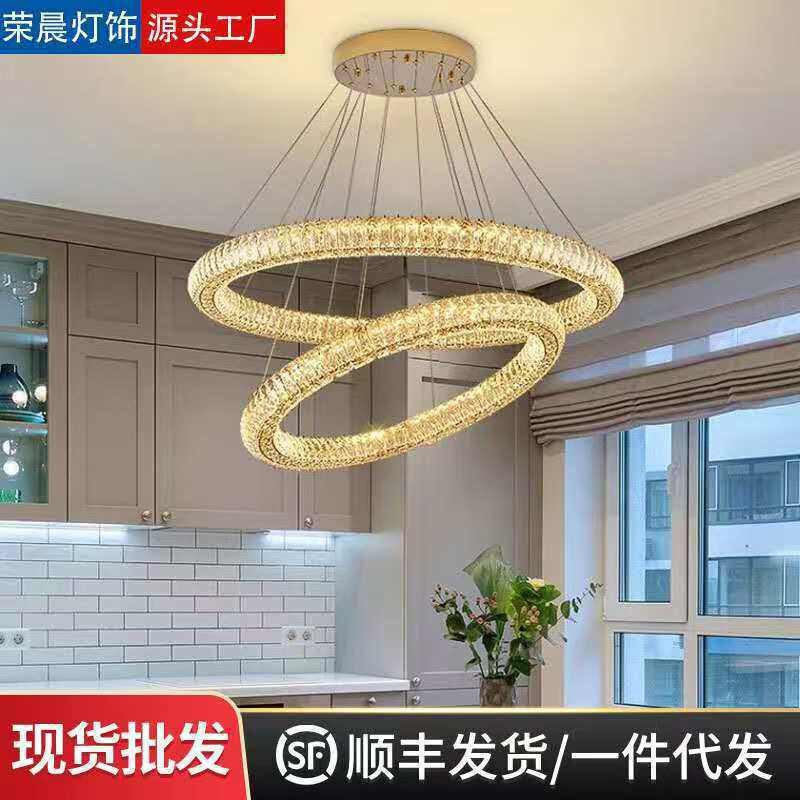 吊灯简约感不锈钢极简水晶07092158