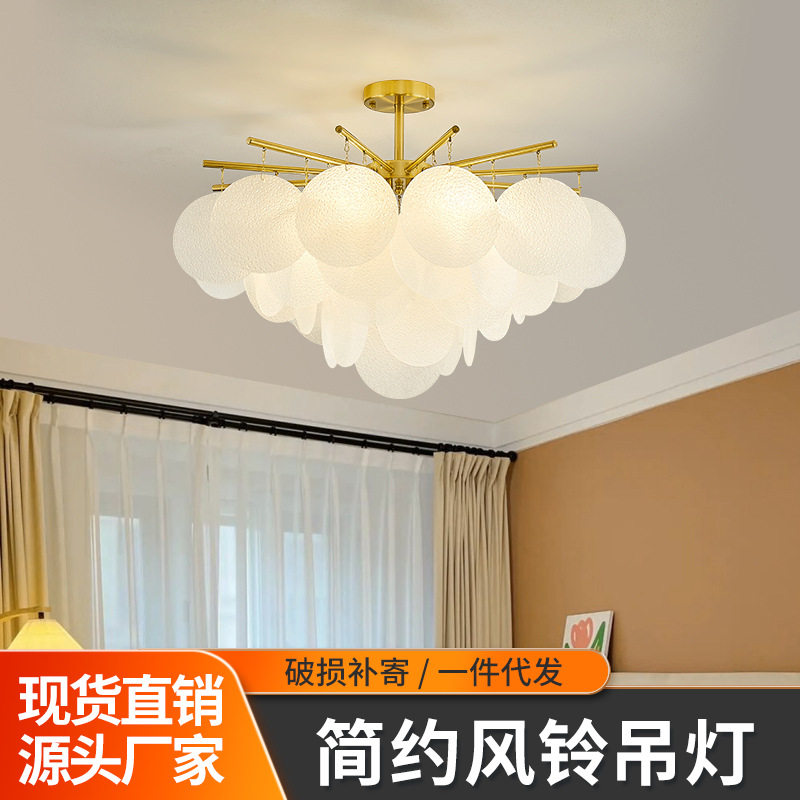 后现代轻奢吊灯水晶玻璃客厅餐厅卧室灯圆形北欧简约样板间装饰灯