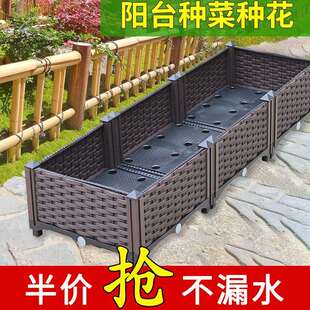 花盆种菜家特大号阳台塑料长方形种植箱蔬菜楼顶花箱户外庭院
