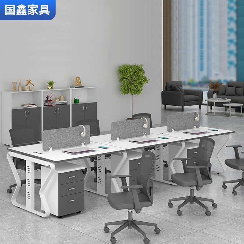 职员办公桌两人位四人办公桌椅组合办公室工位六人位卡座