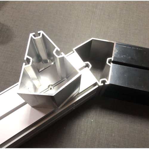 展览8分方柱135度连接件135度八棱柱转角铝材45度80方柱铝型材