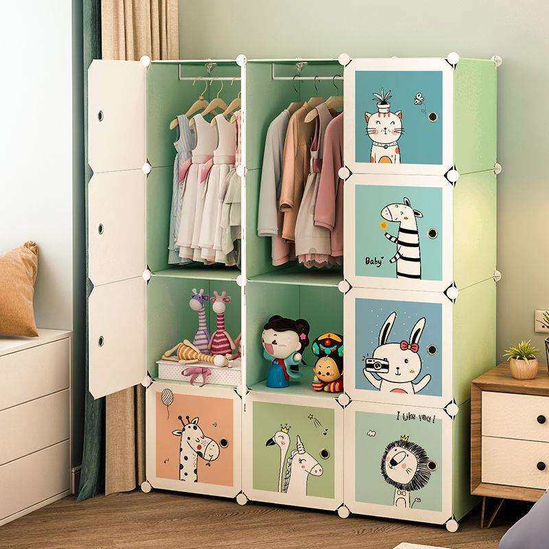 儿童衣柜简易家用卧室宝宝出租房用衣服储男孩小衣橱婴儿收纳柜子