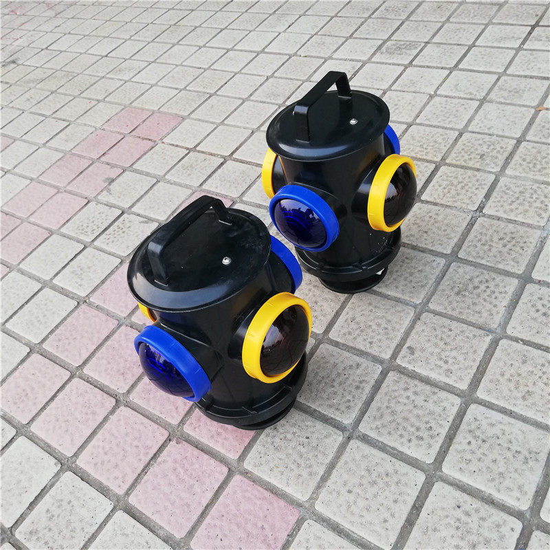 铁路充电信号灯 手提双色四面转辙机标志灯 铁路立式扳道器信号灯