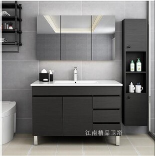 美式橡木浴室柜组合智能镜柜落地式洗脸盆洗手盆现代洗漱台.盆A00