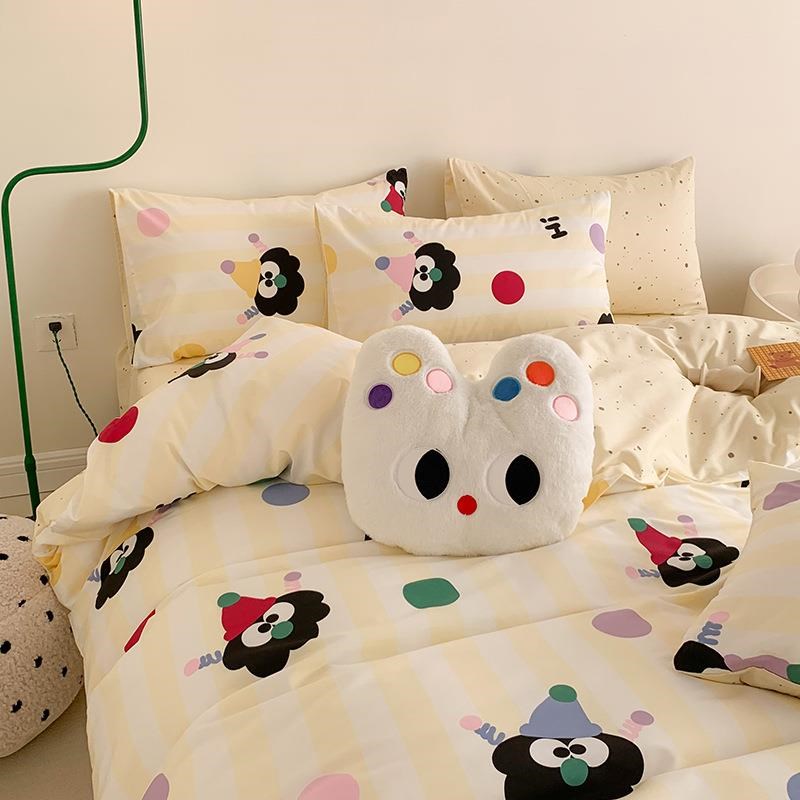 厂家网红纯棉床上用品四件套100全棉女生被套床单儿童宿舍床笠三