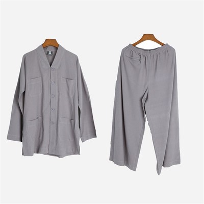 僧服免绑腿套装短褂夏季小褂薄款纯棉僧袍男女款比丘尼服饰和尚衣