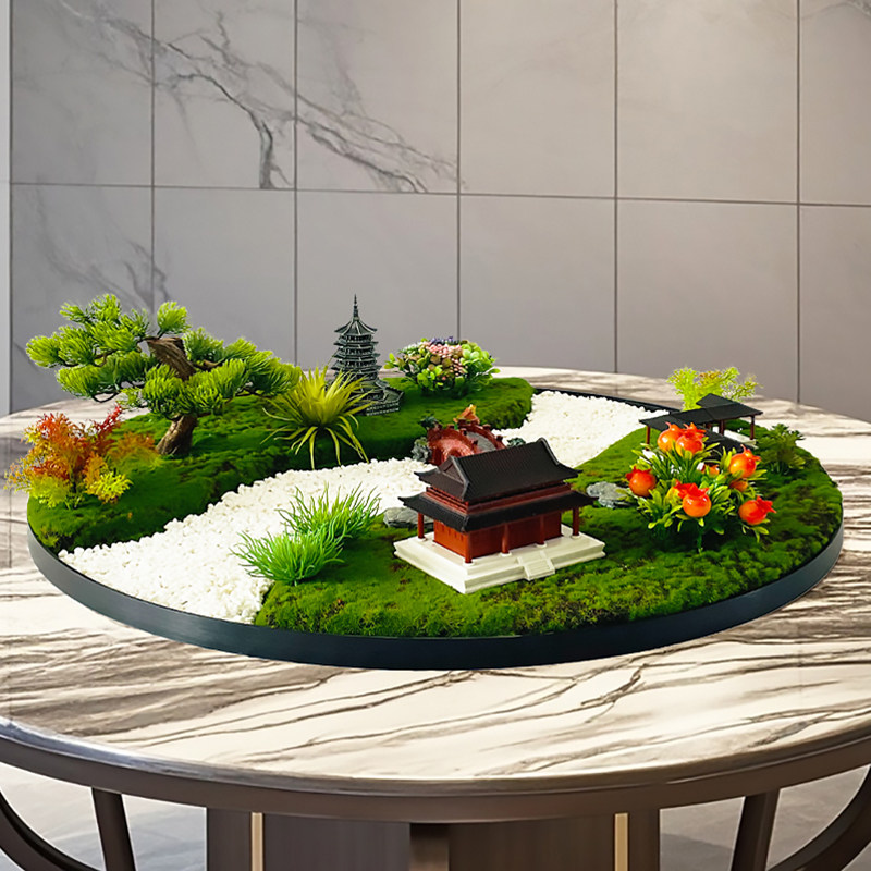 酒店餐厅装饰景观摆花饭店会所包间电动火锅圆桌摆件简约轻奢假花,家居饰品,餐桌花艺,淘宝优惠券,粉丝福利购,淘宝优惠卷