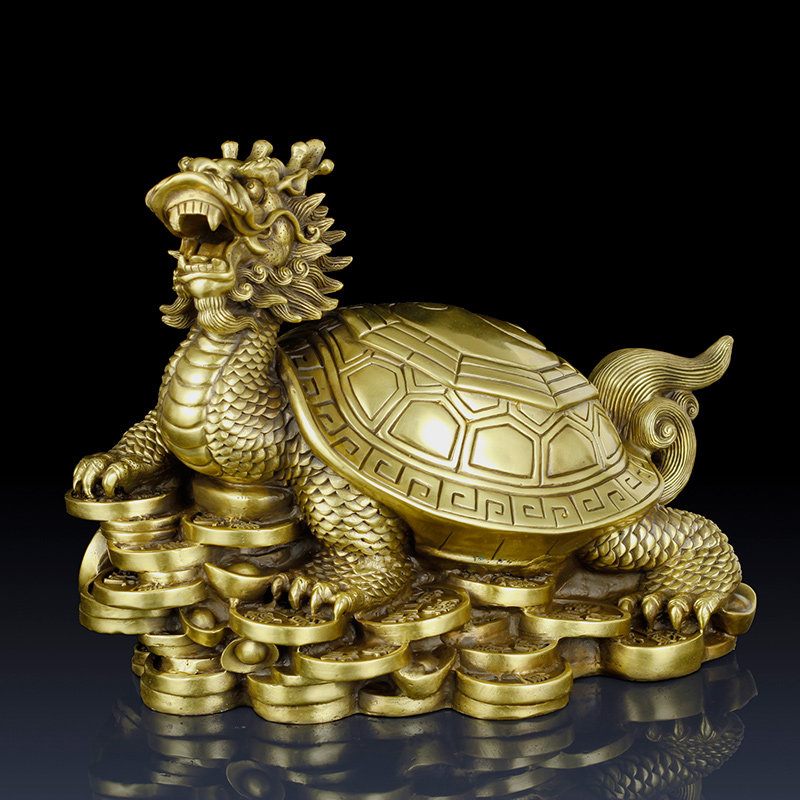 纯黄铜龙龟摆件龙龟工艺品摆件办公室装饰品礼品客厅玄关茶几摆设,家居饰品,装饰摆件,淘宝优惠券,粉丝福利购,淘宝优惠卷