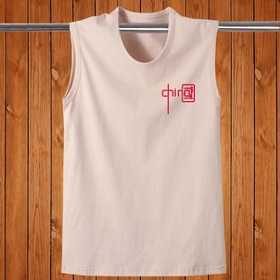 T恤男汗背n心夏季 宽肩跨栏运动砍袖 薄款 汗衫 篮球休闲男装 纯棉无袖