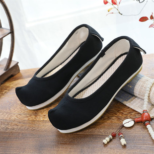 演出鞋 千层底弓鞋 古装 子翘头履z男女平底布鞋 古风情侣 搭配汉服鞋